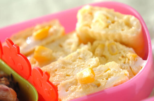 コーンチリメン卵焼き