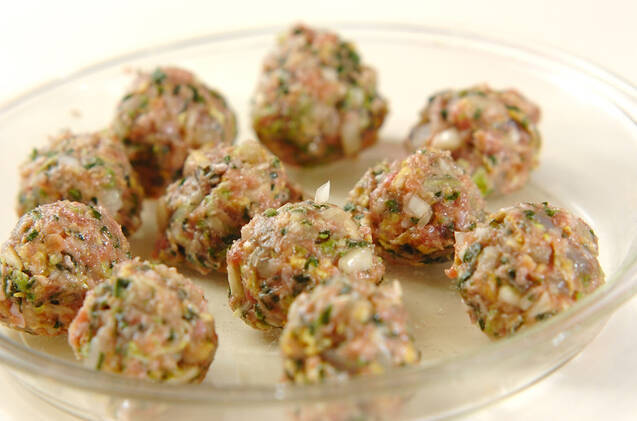 レンジでエビ入り蒸し団子の作り方の手順7