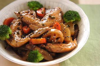 根菜と手羽先のうま煮