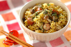 ソーセージのカレー炊き込みご飯