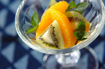 フルーツのリキュールがけ