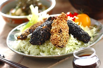 サバのセサミフライ