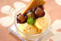 バニラアイスのコーヒーリキュールがけ