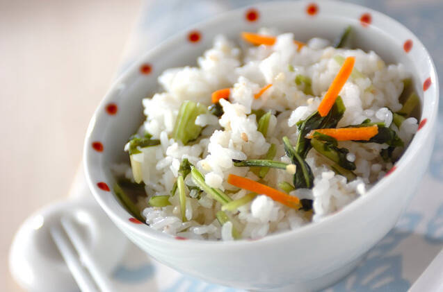 お漬け物の混ぜ雑穀ご飯