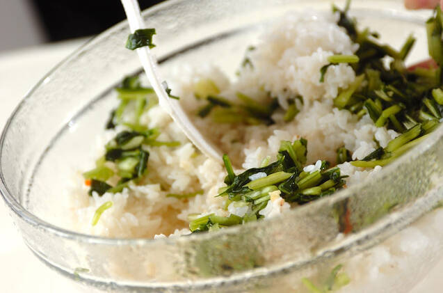 お漬け物の混ぜ雑穀ご飯の作り方の手順2