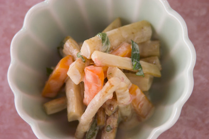 ゴボウの梅マヨ和え