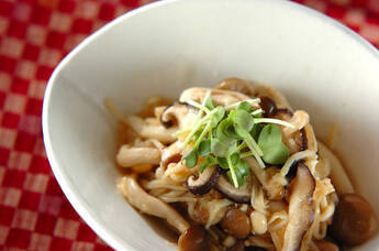 炒めキノコのおろし和え