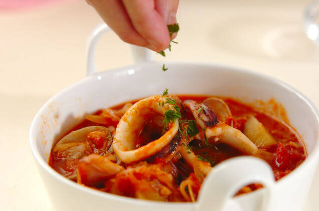 魚介のトマトスープの作り方の手順7