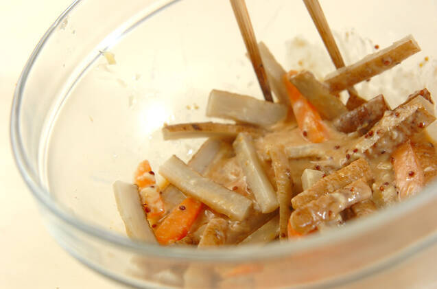 新ゴボウの和え物の作り方の手順6