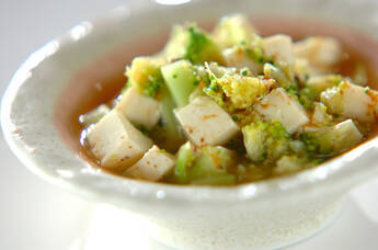 ブロッコリーと豆腐のおかか煮