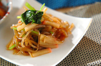 糸コンニャクとレンコンのきんぴら