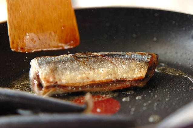 サンマのチーズ焼きの作り方の手順2