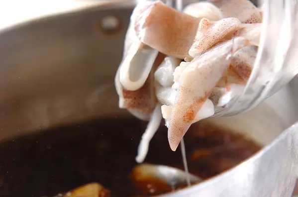 冬瓜とイカの煮物の作り方2