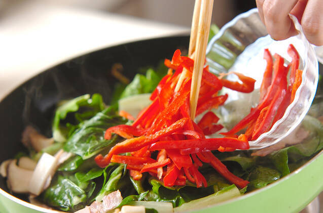 うまい菜とウナギの炒め物の作り方の手順9