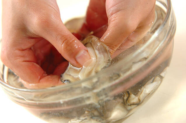 カキの混ぜご飯の作り方の手順1