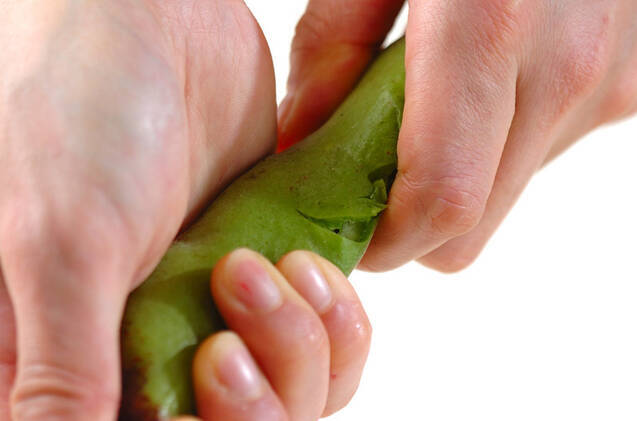 ソラ豆入りボイルライスの作り方の手順1