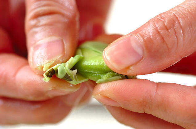 ソラ豆入りボイルライスの作り方の手順4