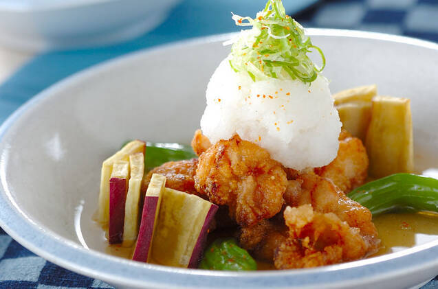 鶏唐揚げのスープ仕立て