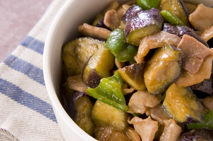 ナスと豚肉の味噌炒め