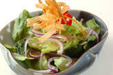 パリパリ春巻きのせサラダの作り方5