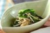青菜とエノキのゴマ和えの作り方の手順