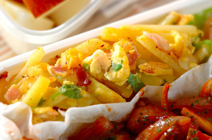 ジャガイモとクレソンのオムレツ