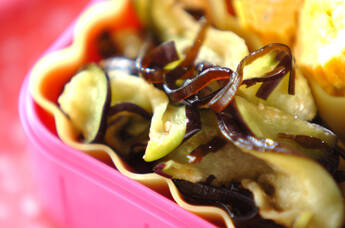 ナスの昆布和え