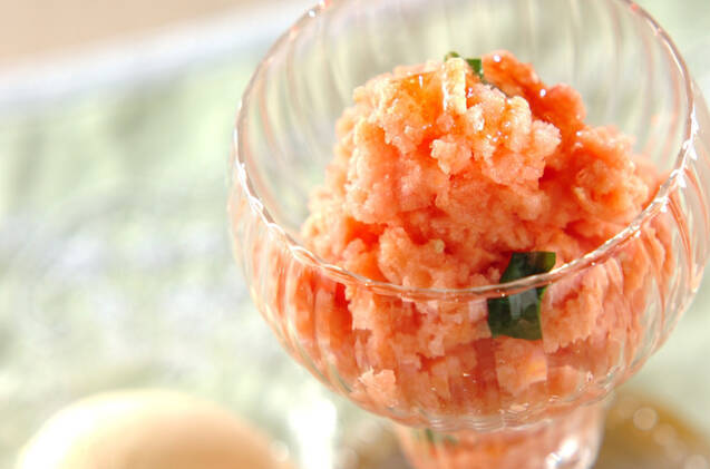 トマトとバジルのジェラート風