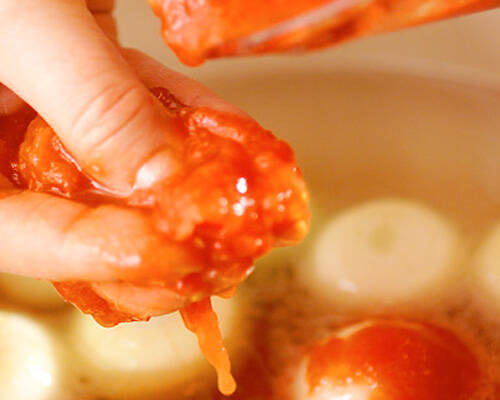 小さい玉ネギのスープの作り方の手順4