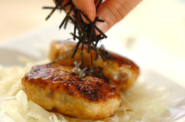 せん切りジャガの鶏肉つくねのっけの作り方の手順6