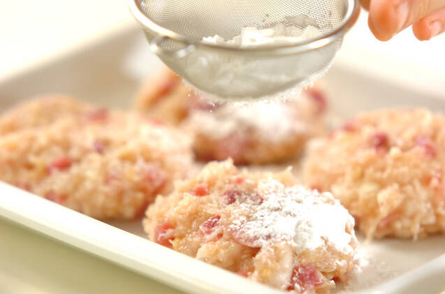 せん切りジャガの鶏肉つくねのっけの作り方の手順3