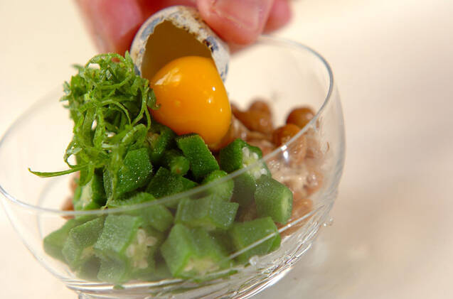 ねばねばオクラ納豆の作り方の手順3