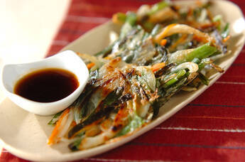 ニラのペタンコ焼き