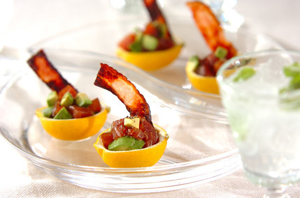 タルタルマグロとレモンソーダ