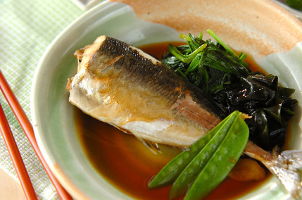 アジとニラの煮付け