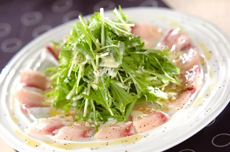 ブリの和風カルパッチョ 副菜 レシピ 作り方 E レシピ 料理のプロが作る簡単レシピ