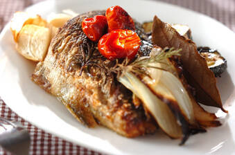 イサキと野菜のオーブン焼き