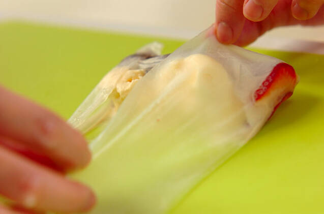 デザート生春巻きの作り方の手順3