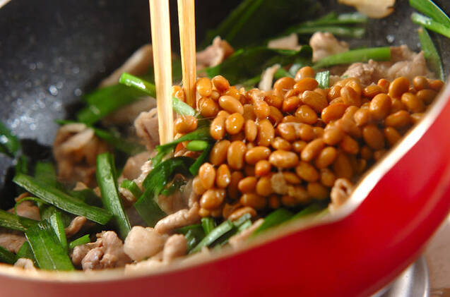 豚肉と納豆の炒め物の作り方の手順7