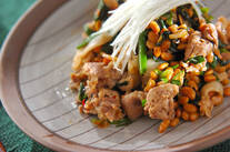 豚肉と納豆の炒め物