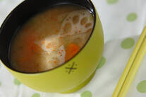 レンコンのみそ汁