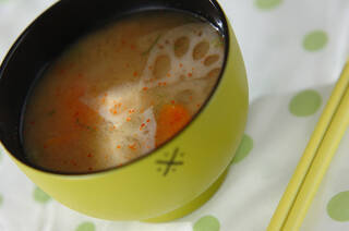 レンコンのみそ汁