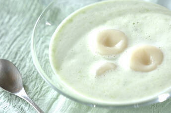 枝豆と豆腐白玉のポタージュ