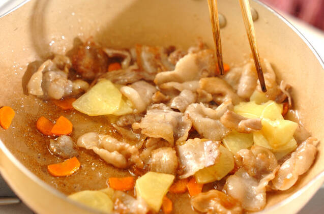 豚肉のオイスター炒めの作り方の手順2