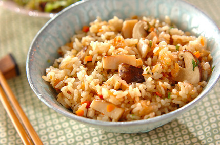 松茸炊き込みご飯