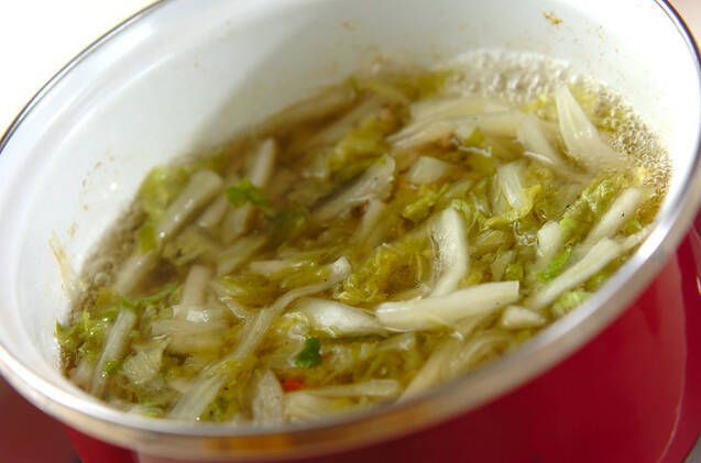 白菜のスープの作り方の手順7