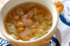 ヒヨコ豆とキャベツのスープの作り方の手順