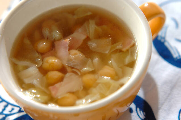 ひよこ豆とキャベツのスープ   