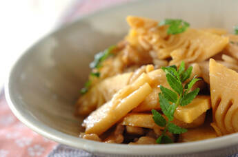 タケノコのニンニクしょうゆ炒め