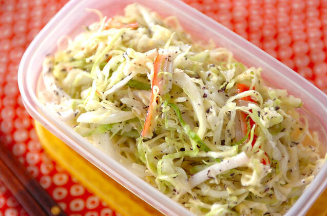 キャベツのユカリマヨ和え